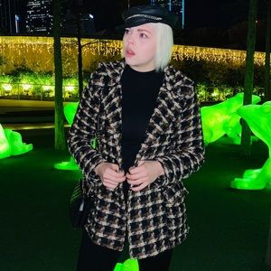 Black and Brown Peacoat